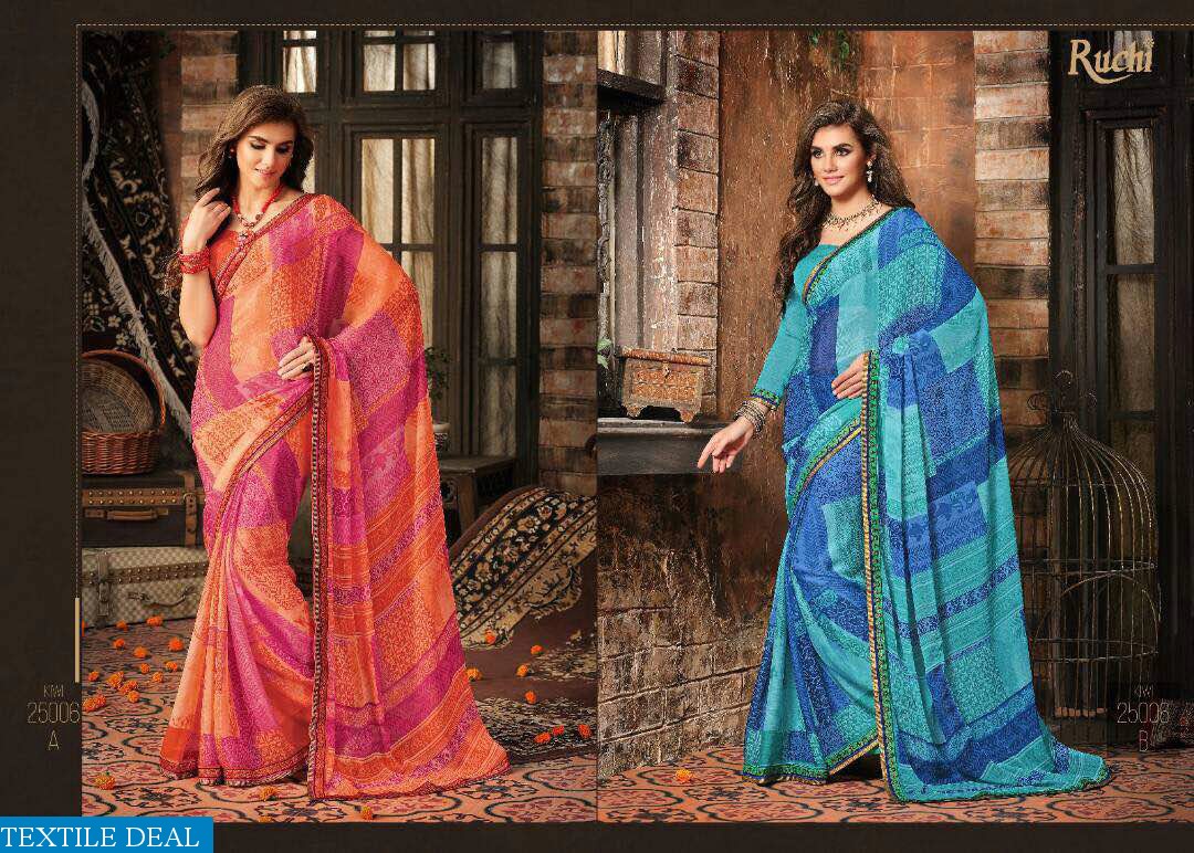 Ruchi chiffon mania vol-5 Wholesale chiffon Saree collection